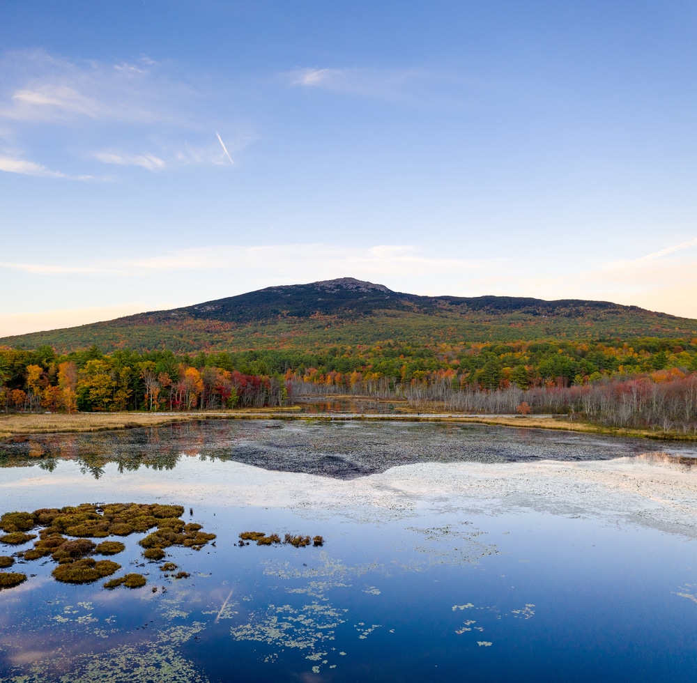 Hiking at Wantastiquet Mountain Natural Area 1 Great views from the Wantastiquet Mountain Naturall Area include views of Mt Monadnock.
