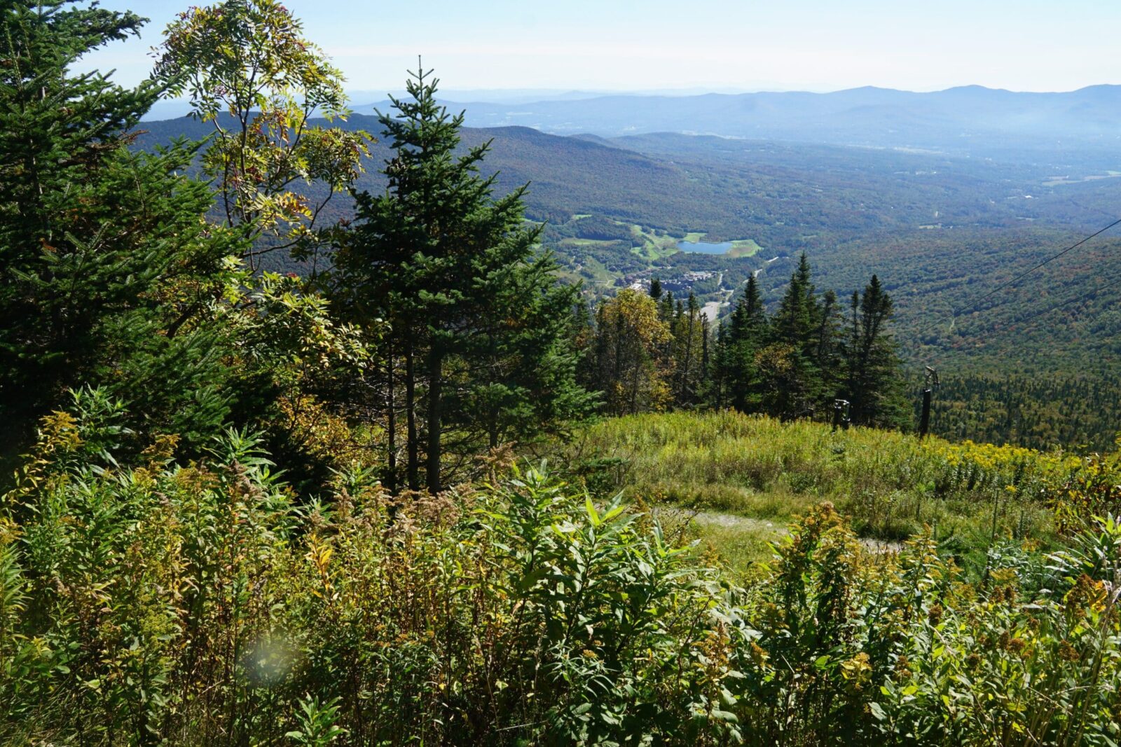 View from Mount Snow Bike Park in spring