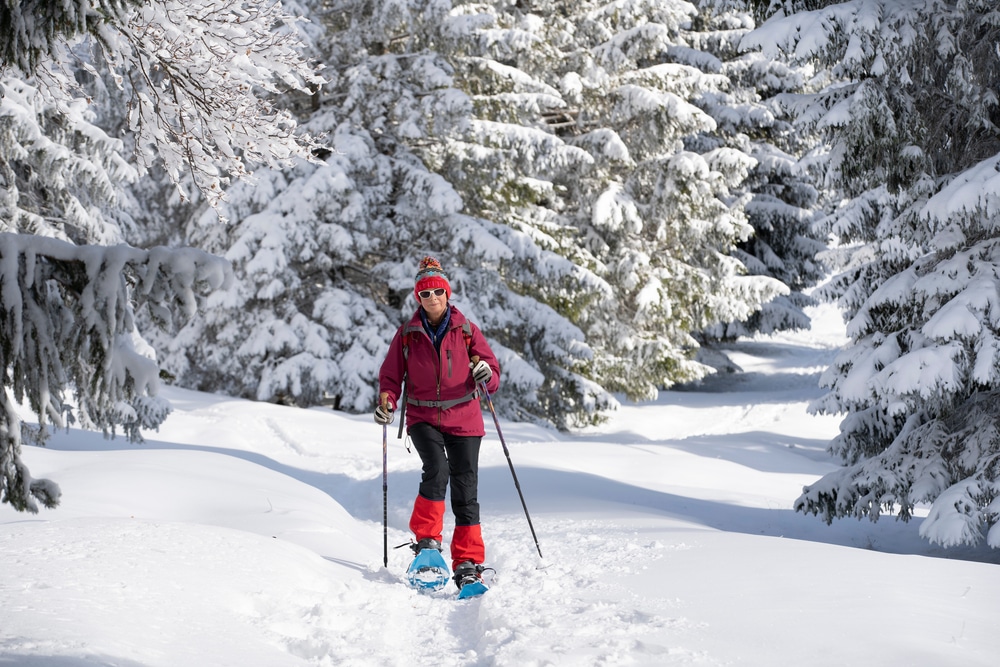 Snowshoeing through beautiful winter landscapes like this is one of our favorite things to do in Vermont in Winter