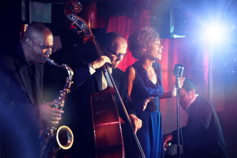Musicans performing at Vermont Jazz Center.