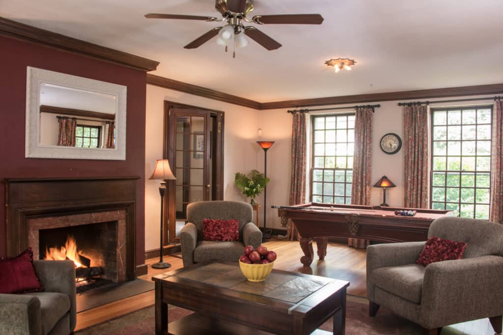 Great Hiking Trails in Brattleboro, Vermont to Explore This Fall 8 Unwind by the fire in the living room of Inn on Putney Road after you've explored the hiking trails in Brattleboro.